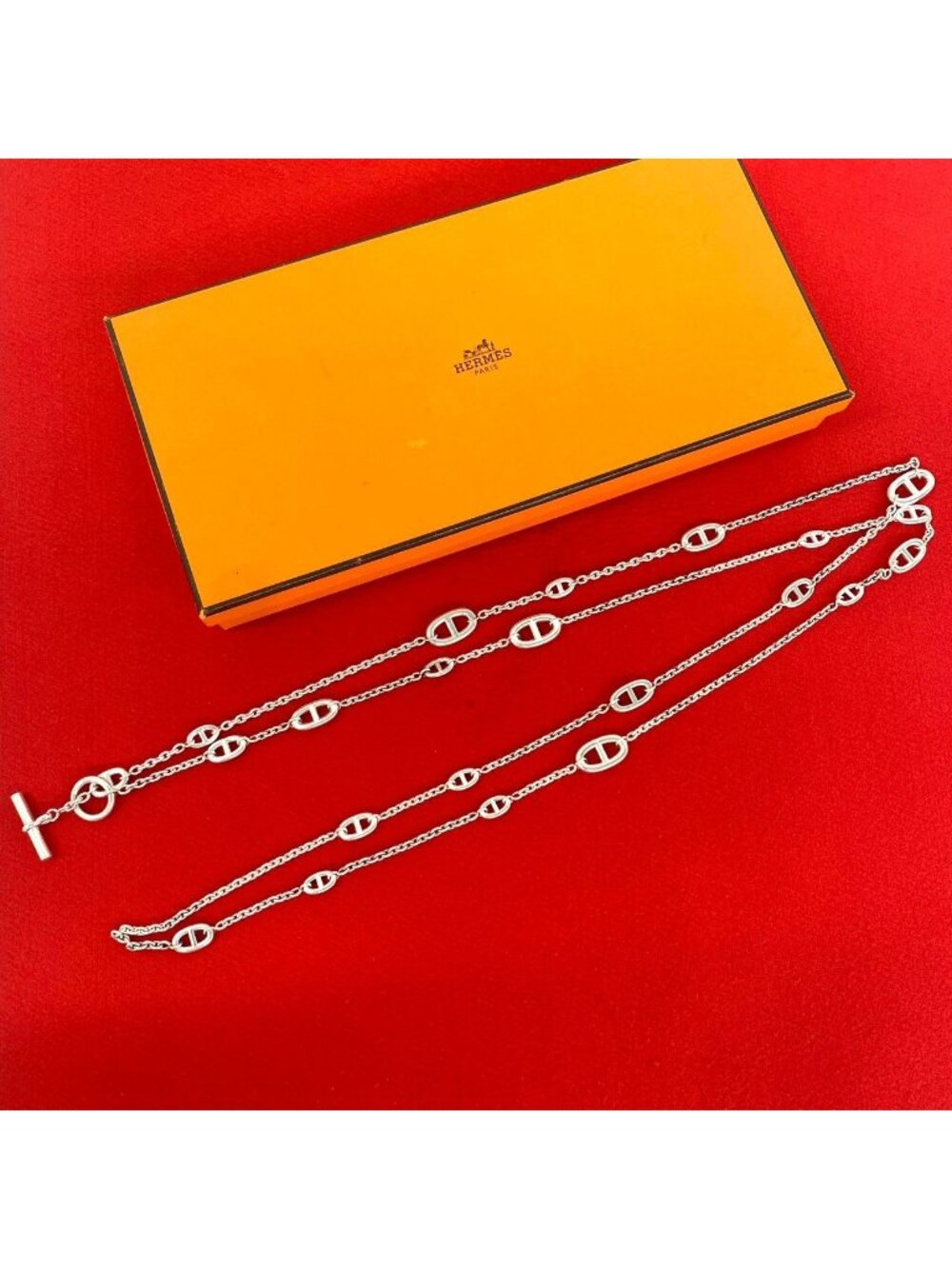 Hermes Farandole Martin Margiela Era Long Necklace 925 Sterling Silver